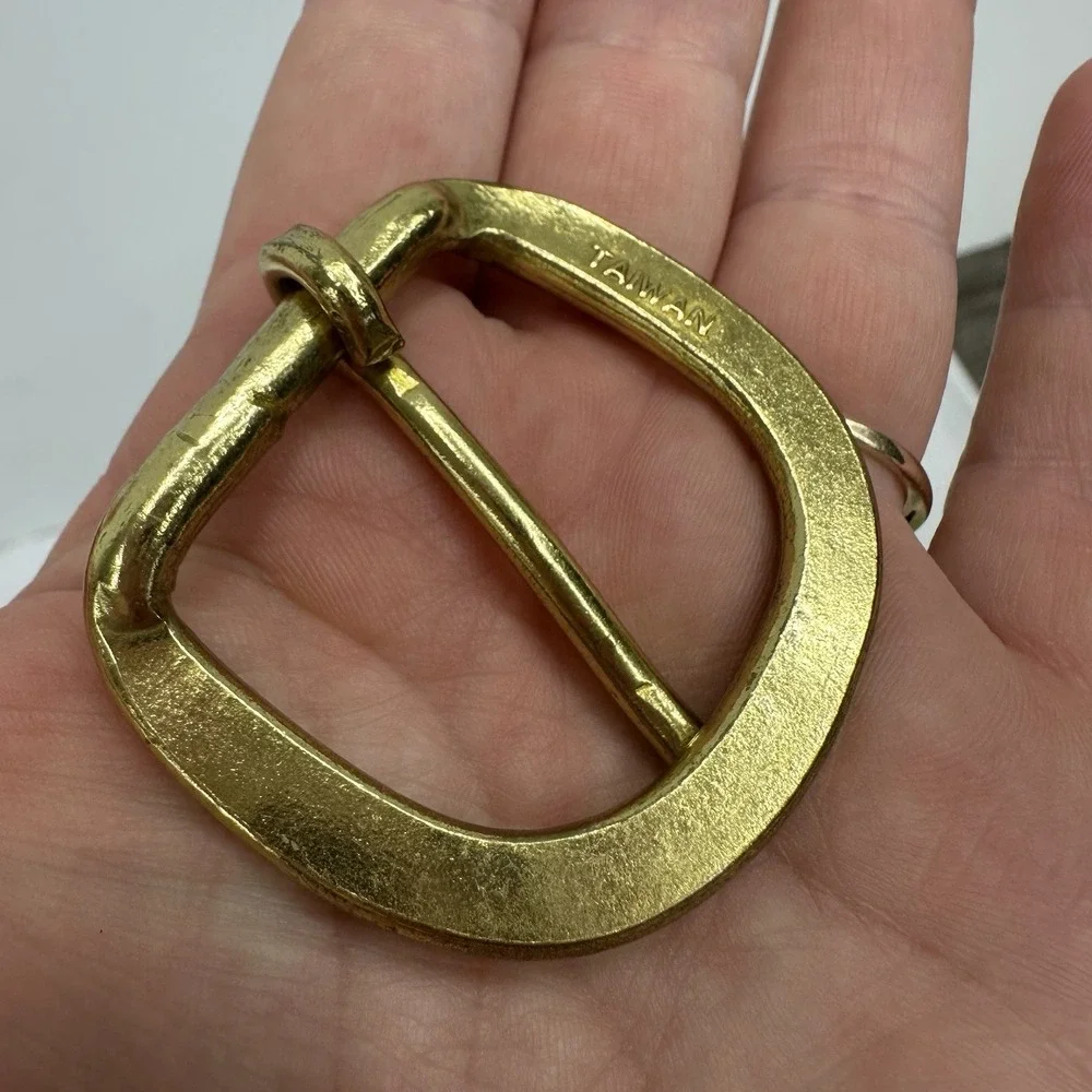 Lot Of 5 Solid Brass Belt Buckle Ranger Police Duty Belt Replacement Accessories